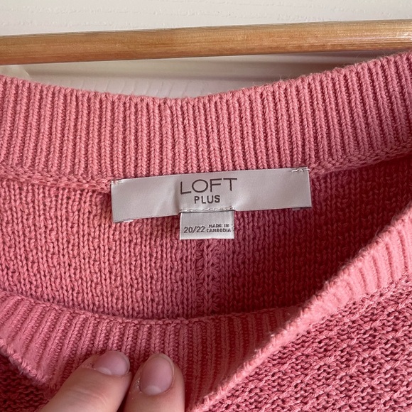 LOFT Plus Knit Tunic Sweater with Boat Neck Size 20/22 - Picture 14 of 15